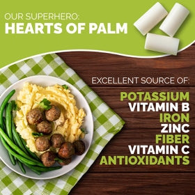 Palmini Mashed heart-of-palm ingredient label emphasizes non-GMO quality.