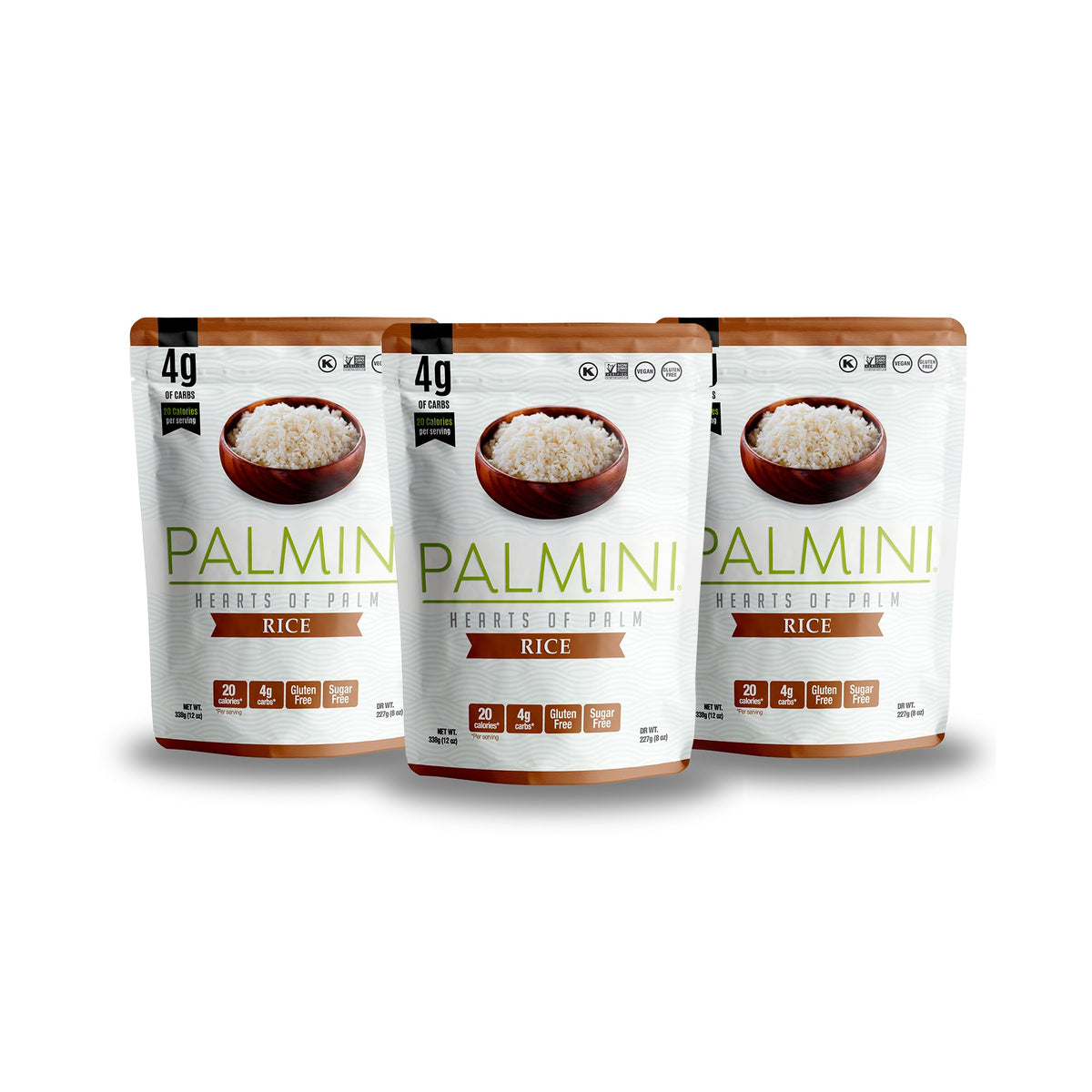 Palmini Rice hearts of palm raw, ideal for keto meal prep.