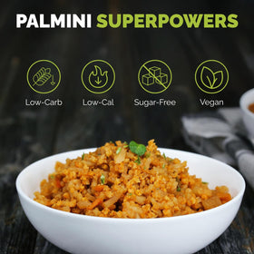 Palmini Spanish Rice showcased in Shark Tank context, a popular low-carb choice.