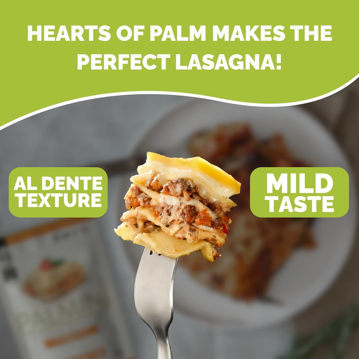 Cooked Palmini Lasagna Noodles offer a light, al dente bite for meals.