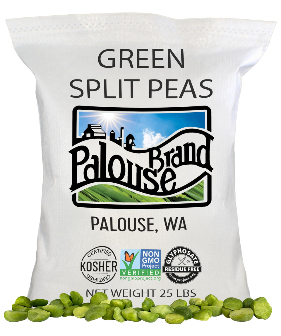 Palouse Brand green split peas bag 25lb for hearty soups