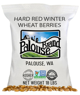 Palouse Brand wheat berries close-up grain texture highlights hearty, versatile cooking ingredients.