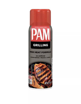 Pam high-temperature grilling spray bottles front; easy release on hot grills.