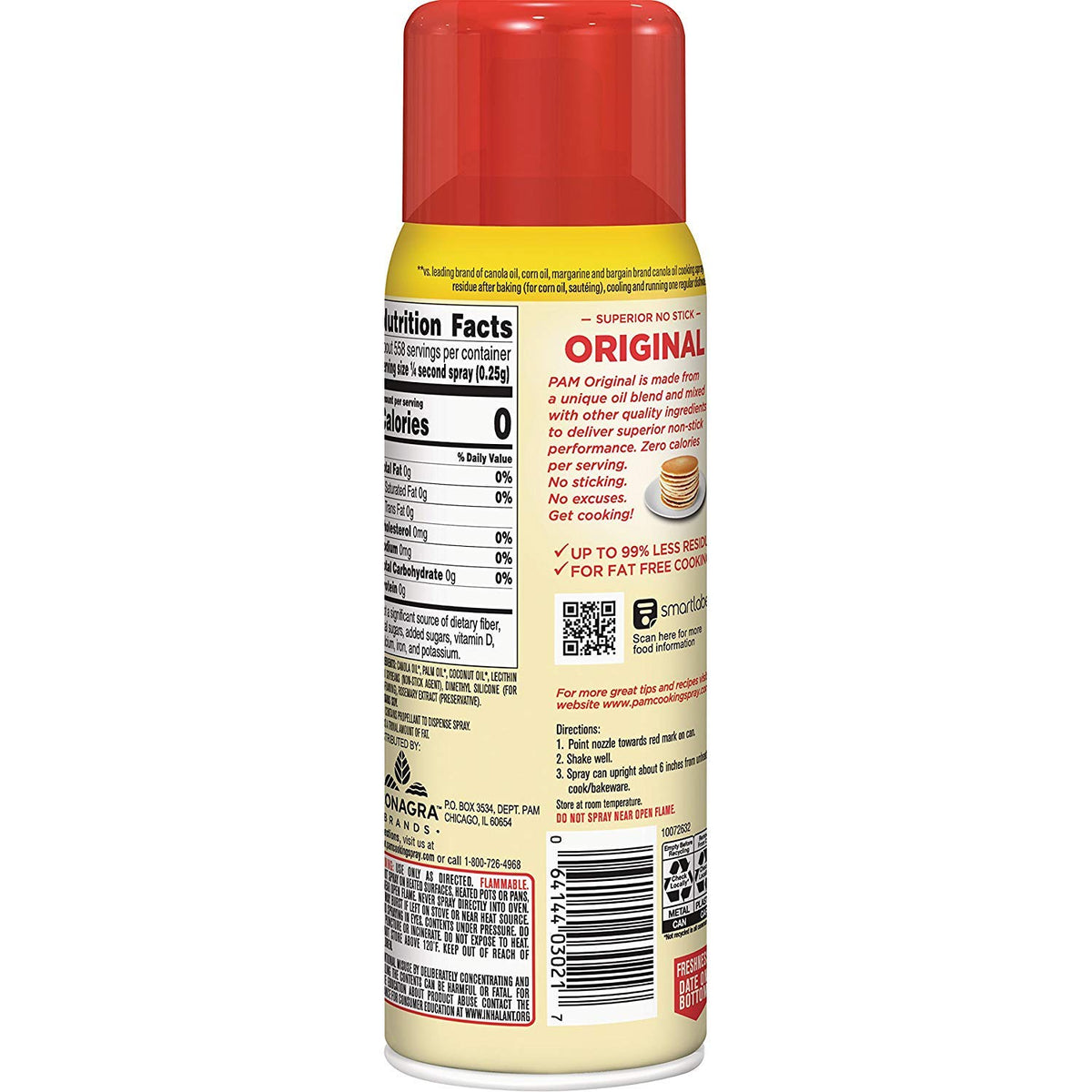 PAM No-Stick Cooking Spray original kitchen-use spray for quick greasing