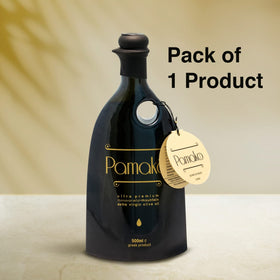 Pamako Oleocanthal Oleacein detail, showcasing key phenols in the oil