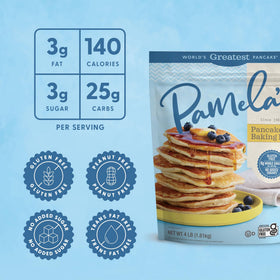 Pamela's gluten-free pancake mix for waffles—crisp edges, tender centers.