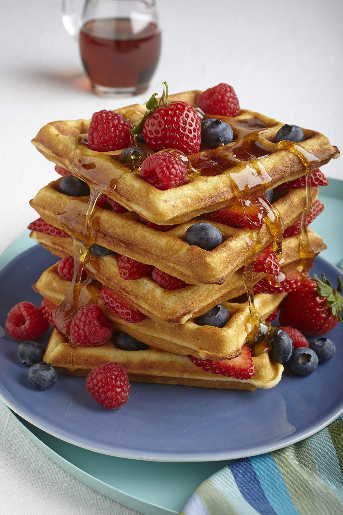 Stack of pancakes made with Pamela's mix, warm and inviting.