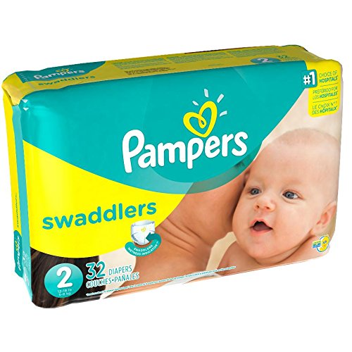 Pampers Swaddlers size 2 diapers with color-changing indicator for quick, comfortable changes