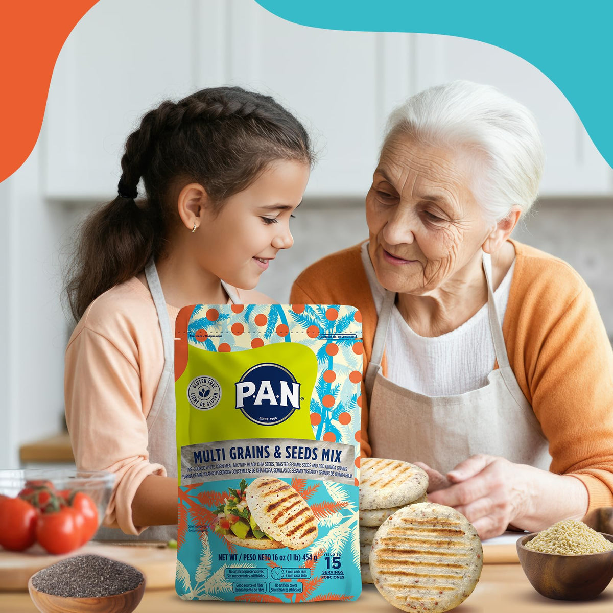 P.A.N. empanadas preparation with the grains mix for gluten-free filling