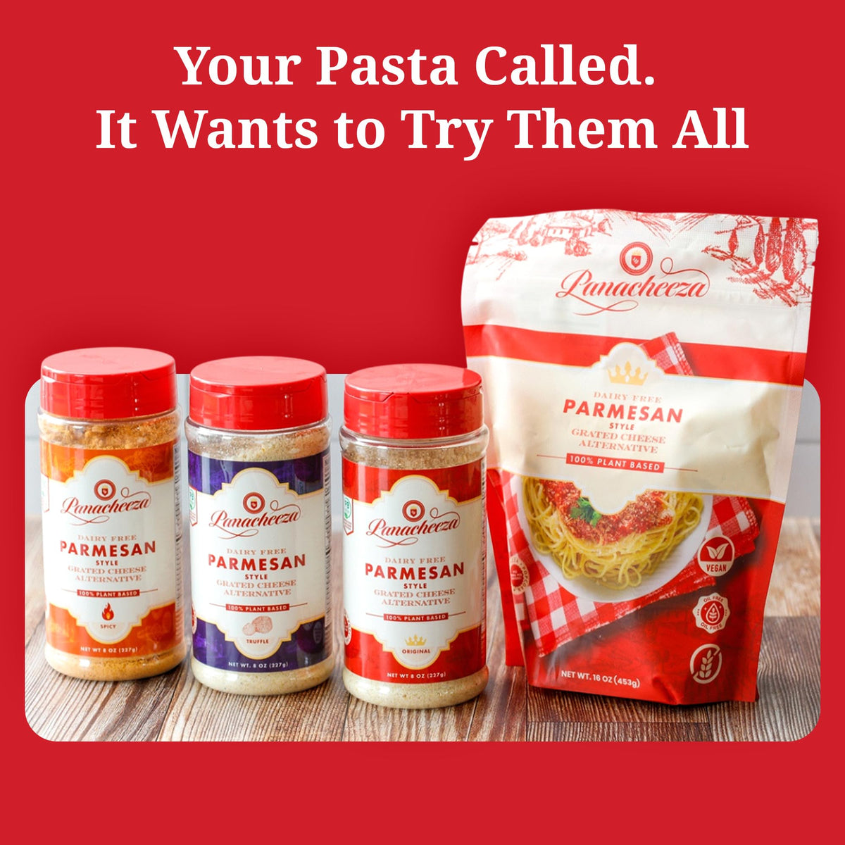 Panacheeza parmesan storage in pantry until opened, no fridge needed