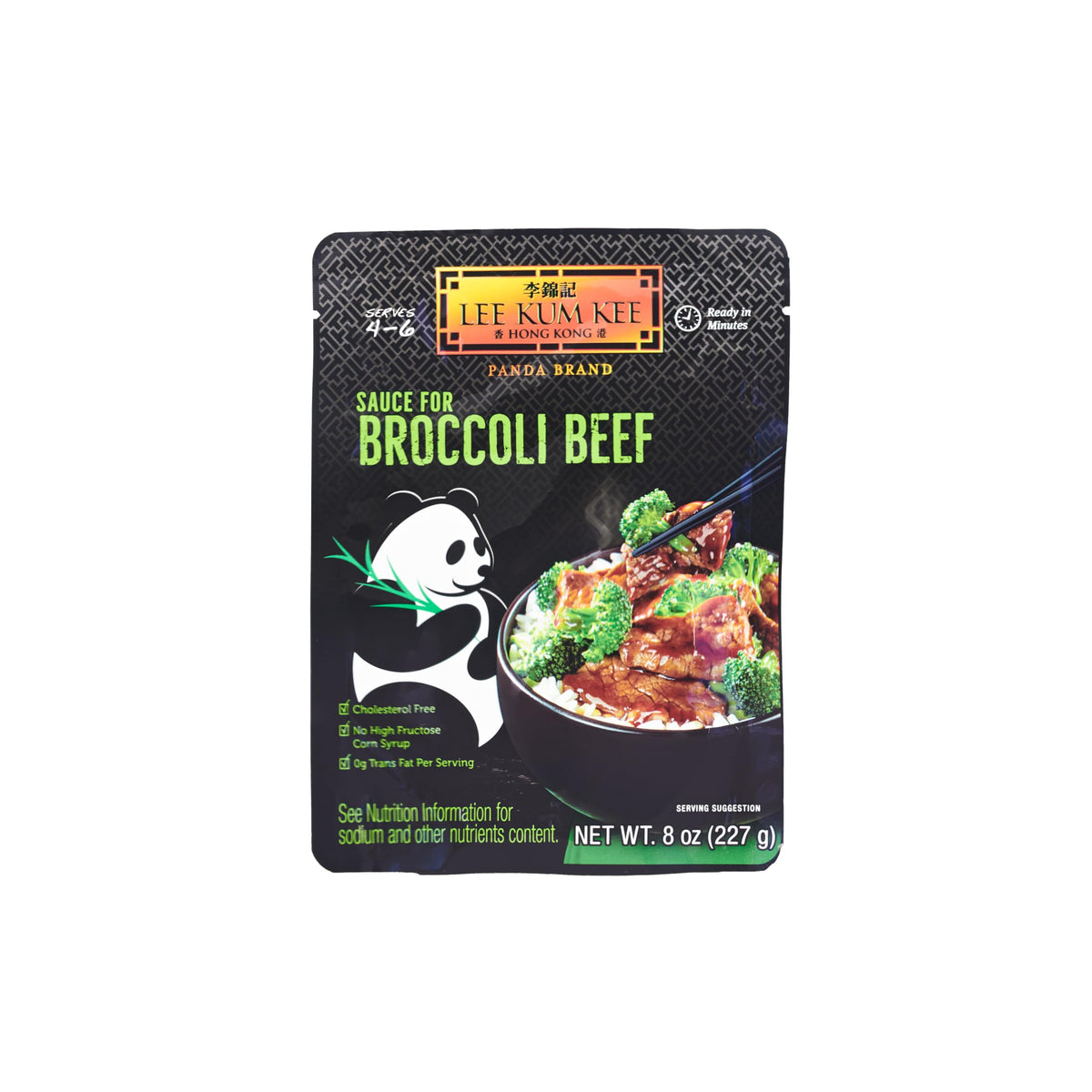 Panda Brand Sauce bottle for broccoli beef on shelf, flavor enhancer.