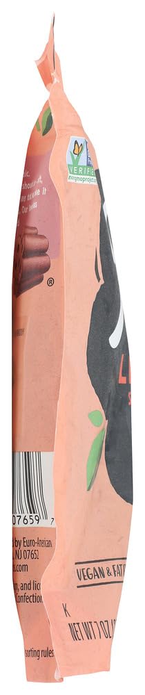Panda natural strawberry licorice pack showing eight resealable bags for on-the-go treats