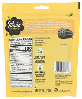 Panda Licorice soft licorice pack on shelf highlights convenient 2-pack.