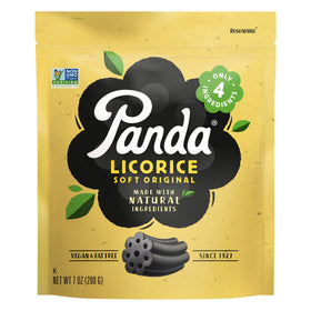 Close-up of chewy texture highlighting Panda licorice softness.