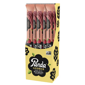 Panda Natural Soft Strawberry Licorice pack—with 20 bars, vegan and fat-free.
