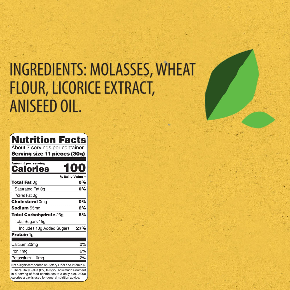 Non-GMO Project Verified seal on Panda licorice packaging.
