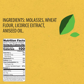 Non-GMO Project Verified seal on Panda licorice packaging.