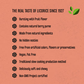 Panda licorice vegan and Non-GMO with clear ingredient details.