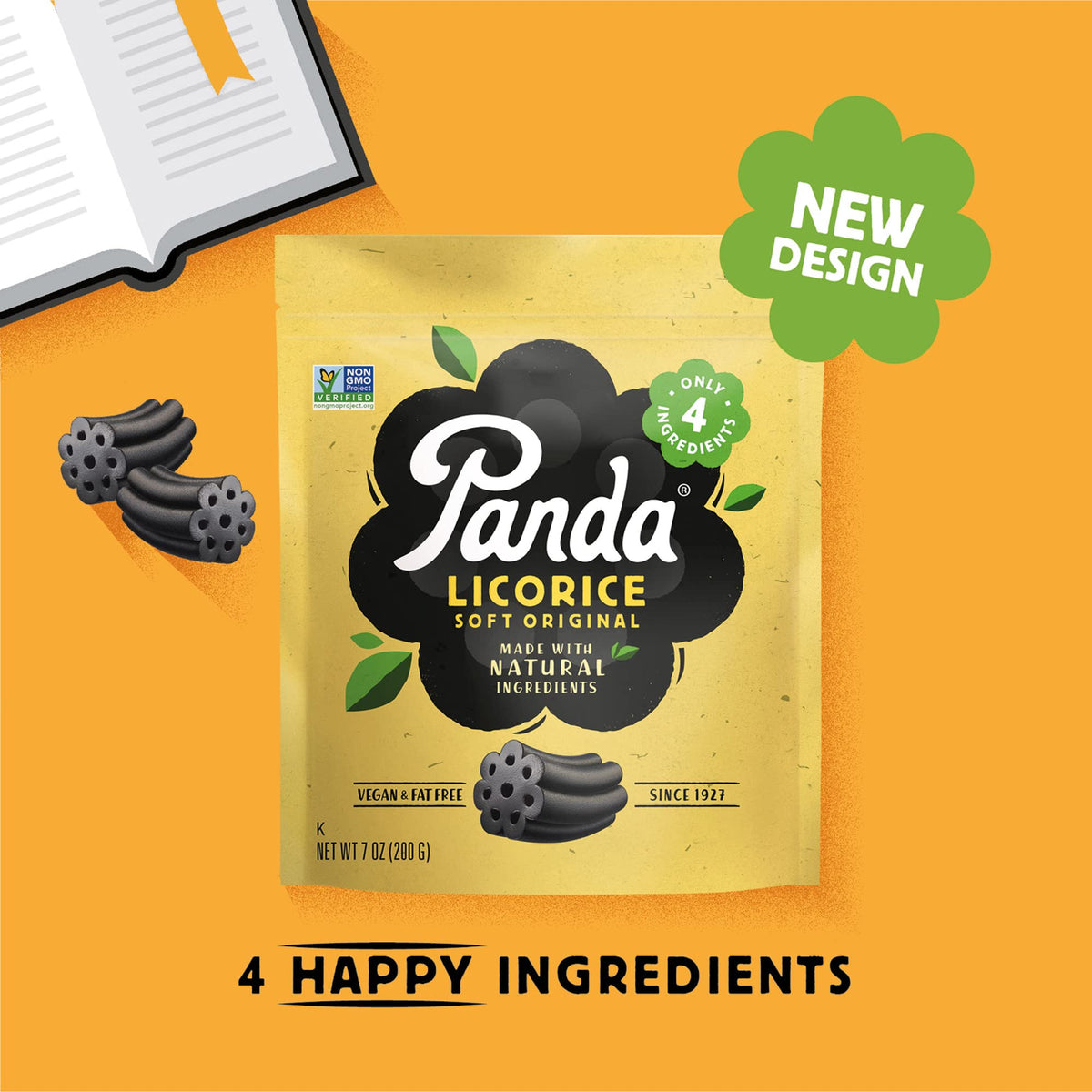 Vegan and Kosher certified Panda licorice suitable for inclusive snacking.