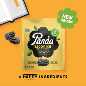 Vegan and Kosher certified Panda licorice suitable for inclusive snacking.