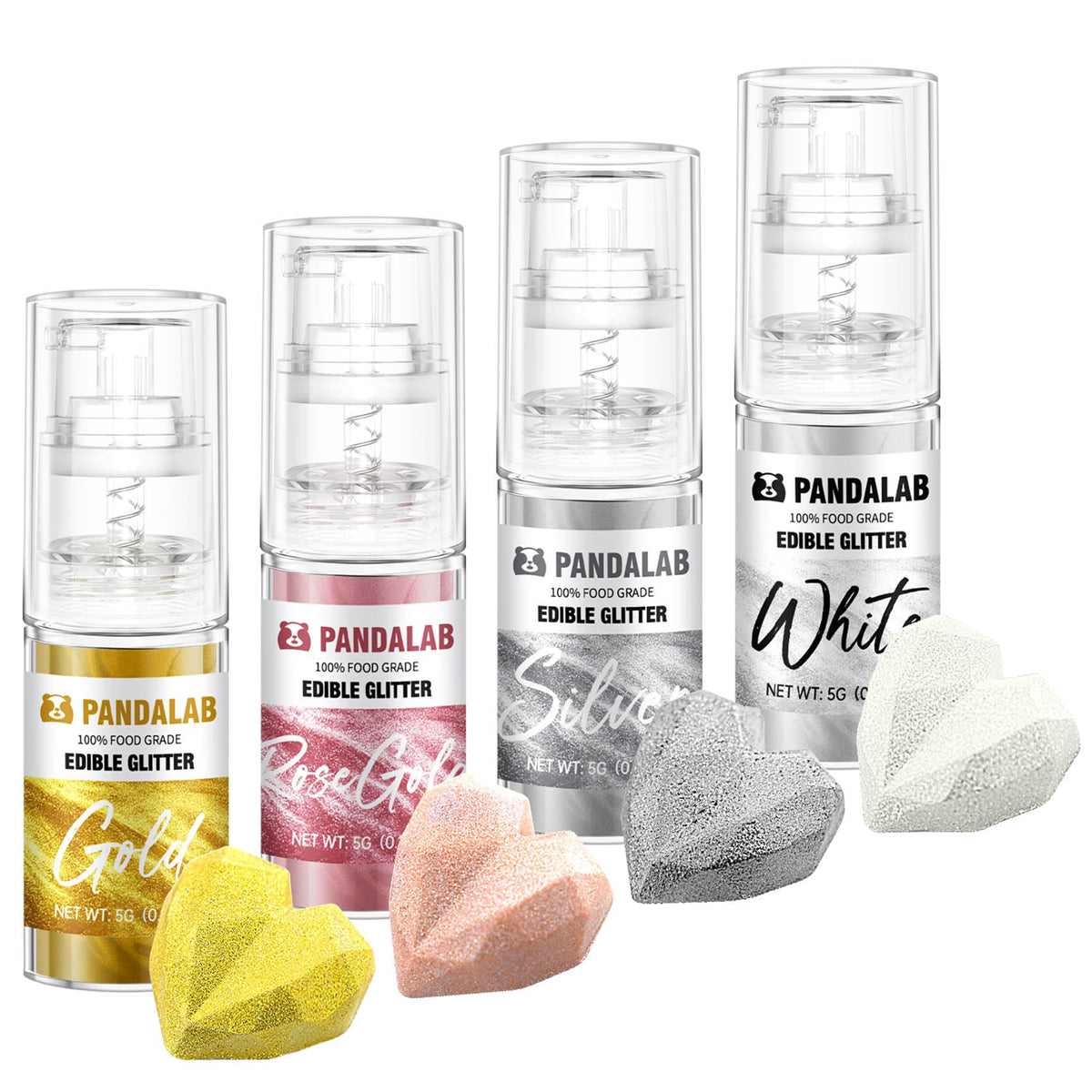 Pandalab edible glitter spray gold bottle adds shimmering touch to cocktails.