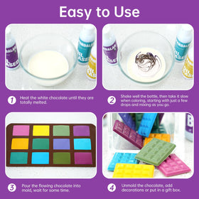 Pandalab purple oil-based dye is ideal for candy melts projects.