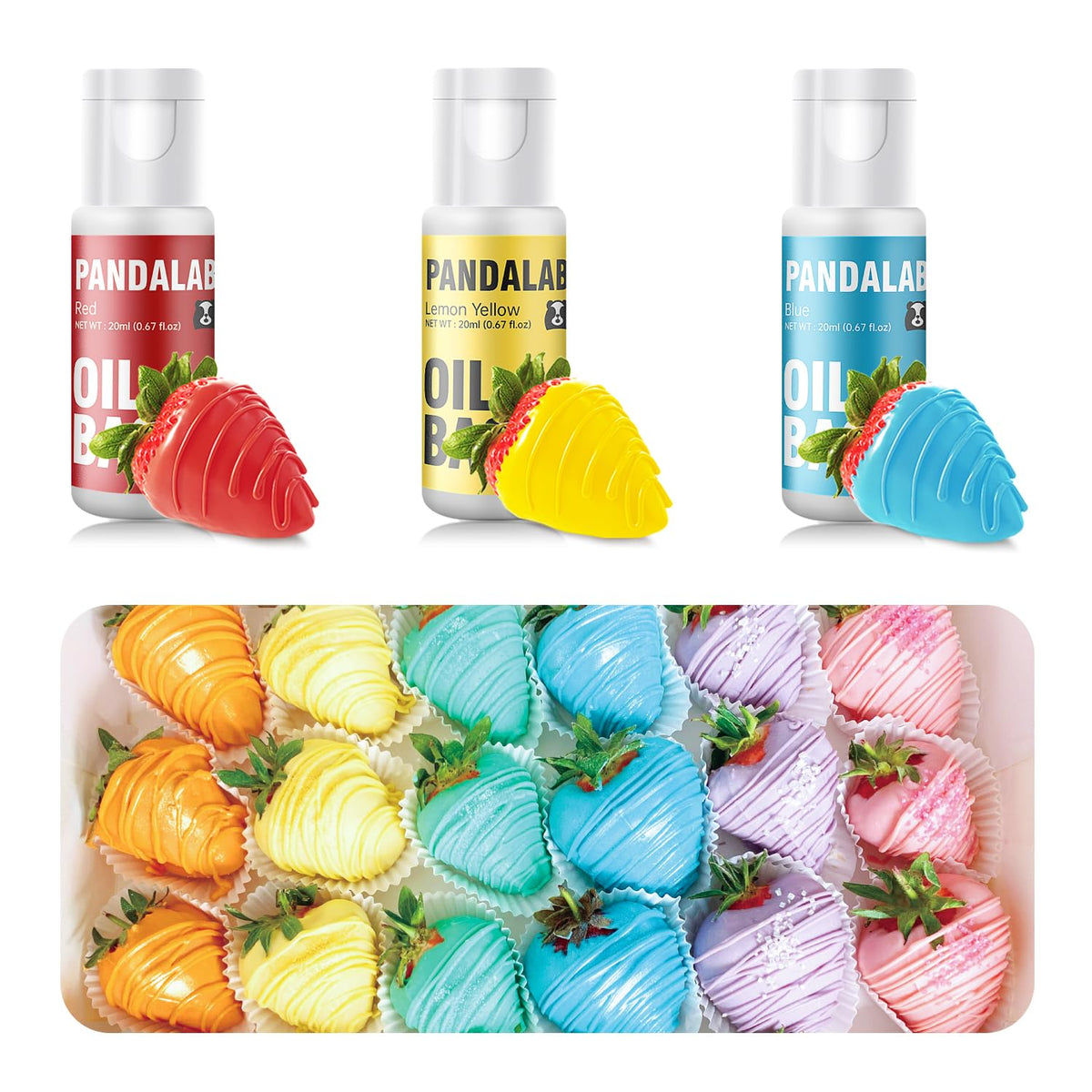 Pandalab red oil-based coloring for chocolate to add vibrant shade in ganache and fondant