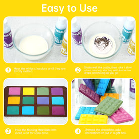 Pandalab yellow oil-based coloring fondant and ganache for striking accents