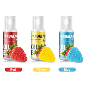 Pandalab yellow oil-based coloring for buttercream and cake pops with bright, durable color