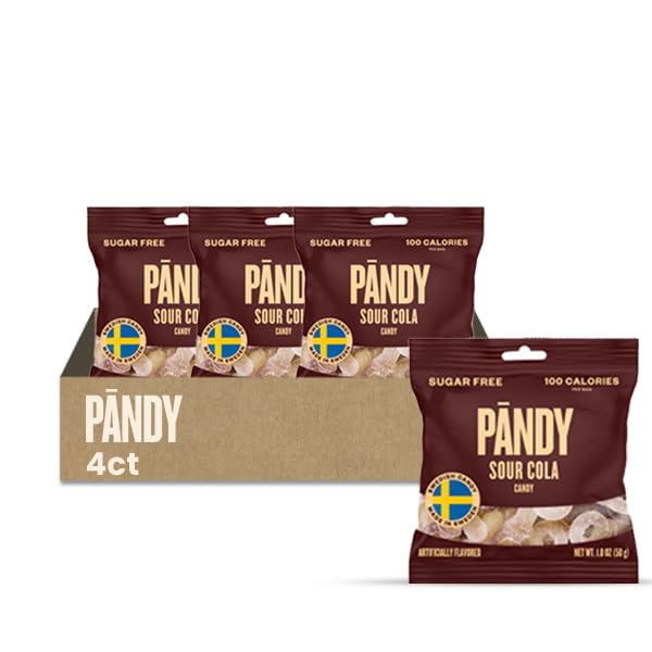 Pändy Sour Cola gummy travel bag front view, ideal for on-the-go snacking.