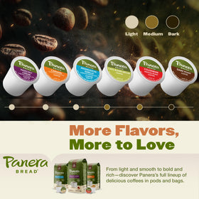 Value pack of Panera Bread Light Roast coffee pods for everyday mornings.