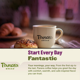 A steaming cup of Panera Hazelnut Crème evokes warm, nutty notes.