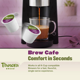 Panera Hazelnut Crème coffee packaging box showcases six-box pantry supply.