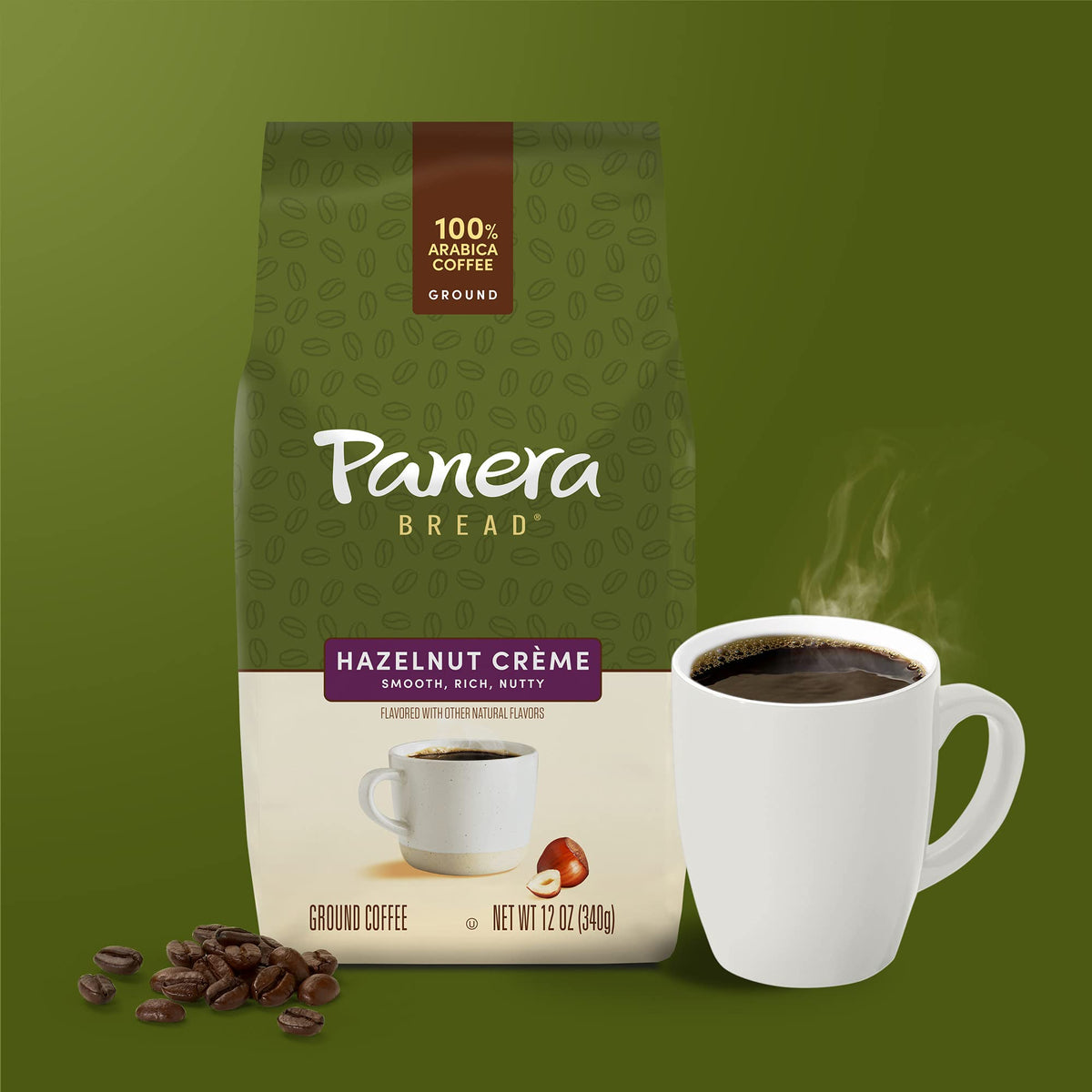 Panera Hazelnut Creme; K-Cup compatible for quick single-serve mornings.