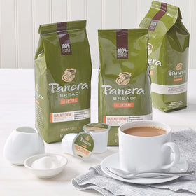 Panera Hazelnut Creme packaging front signals premium home coffee.