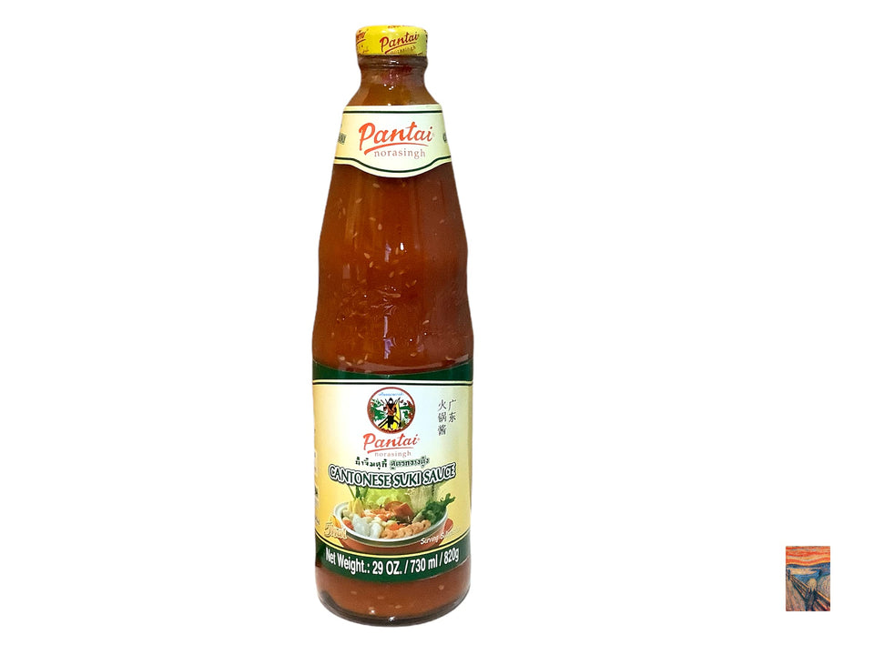 Pantai Cantonese Suki Sauce bottle ready for dipping and simmering.