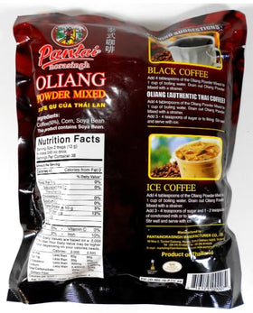 Pantai Norasingh Oliang powder in cup scene—easy Thai-style coffee ready to enjoy.