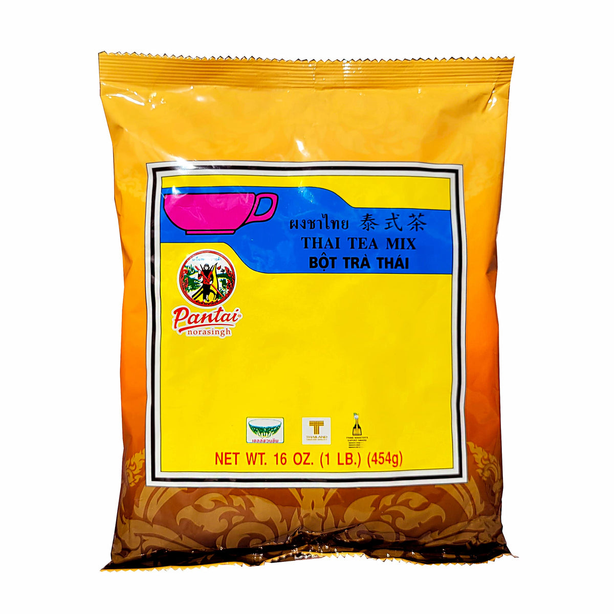 Pantai Norasingh Thai Tea Mix packaging for traditional restaurant-style iced tea at home