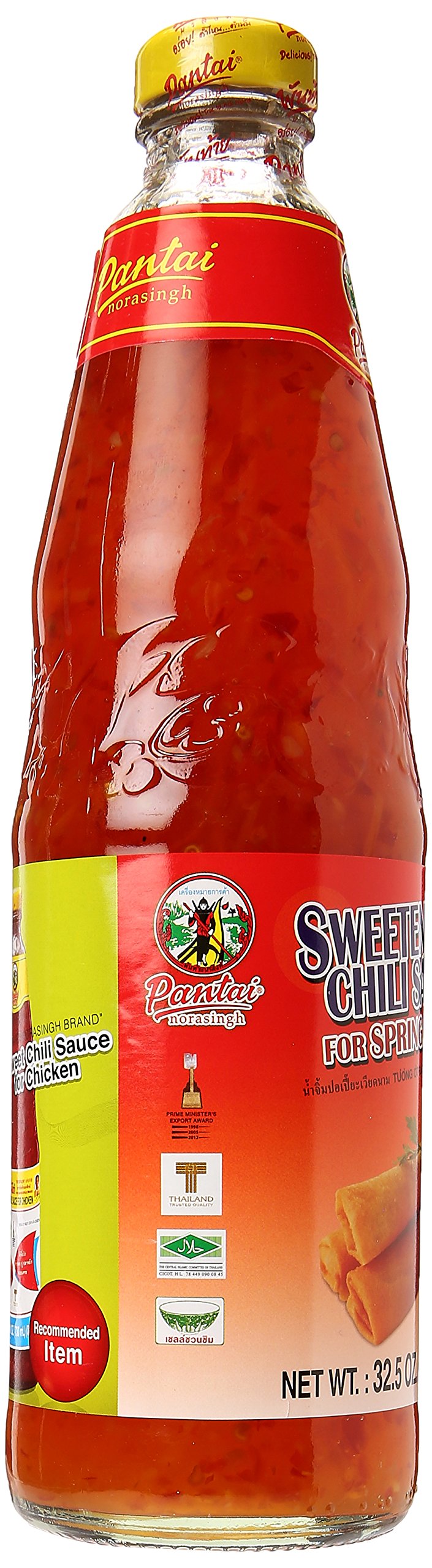 Pantai Sweetened Chili Sauce jar label shown in pantry context