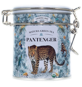 Pantenger ceremonial matcha powder in emerald hues for authentic tea preparation.