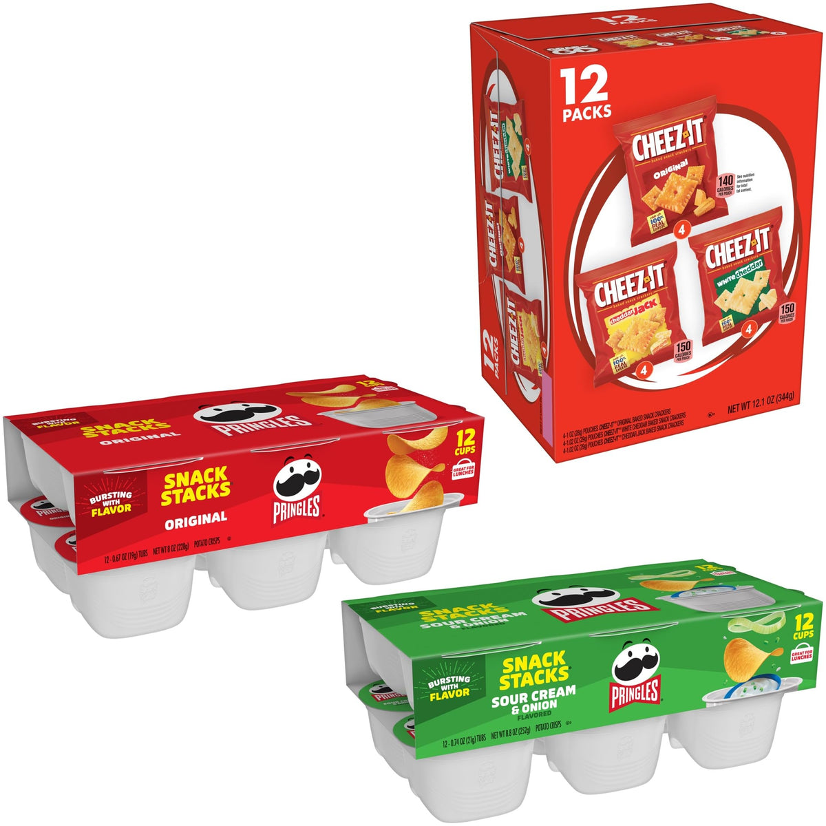 Pantry stock-up with Pringles and Cheez-It for anytime cravings