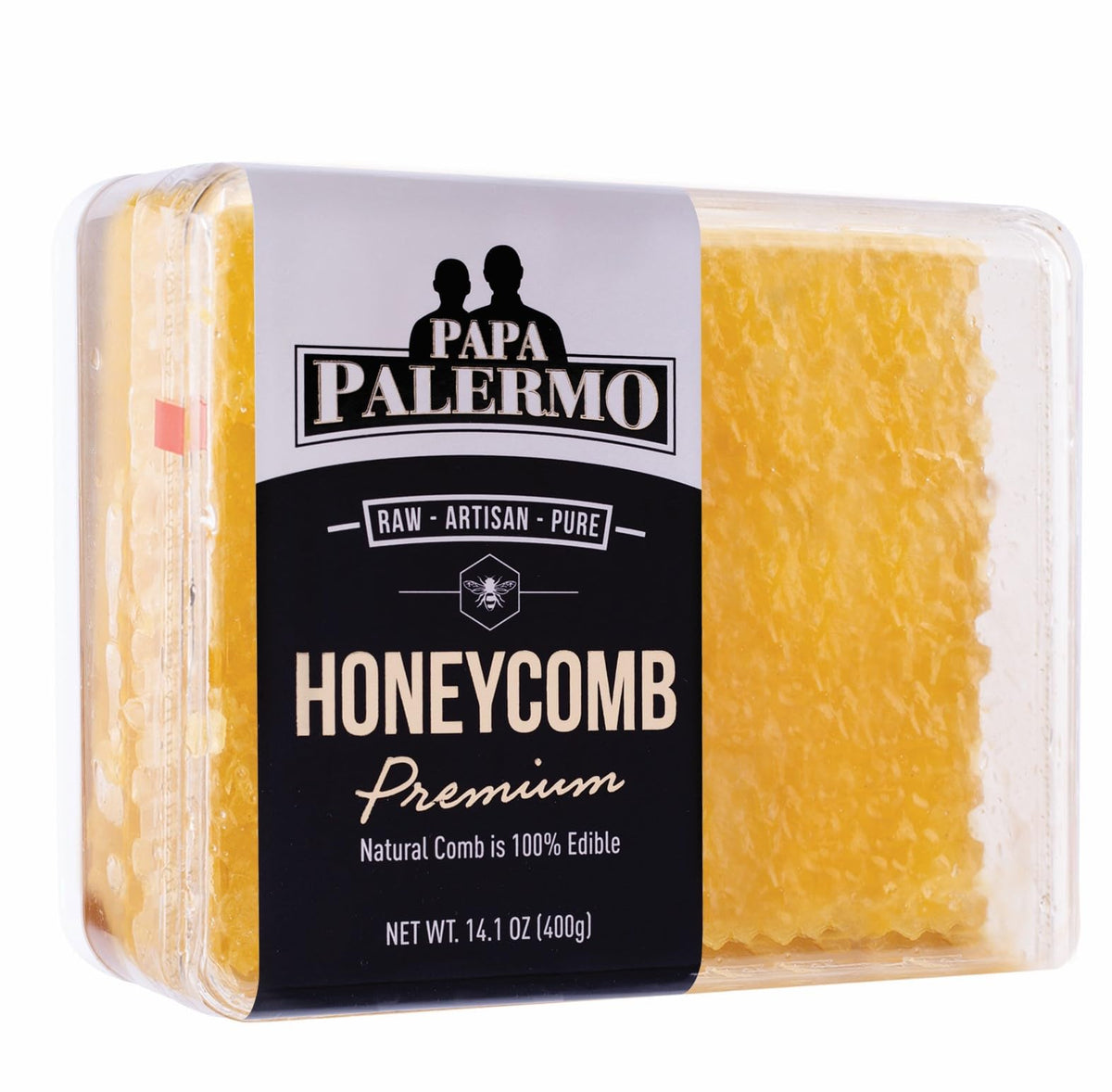 Papa Palermo Honeycomb raw Mediterranean slice: pure, authentic flavor for a gourmet treat.