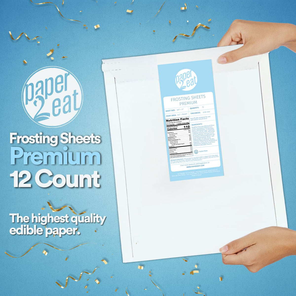 paper2eat frosting sheets show high-resolution edible prints for cake toppers