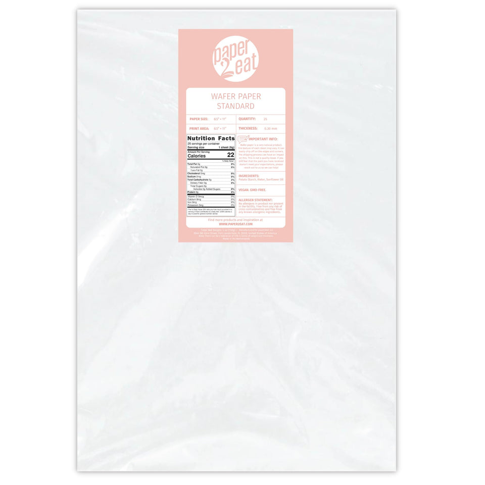 paper2eat edible wafer paper sheets 0.30mm for cake and cookie decoration.