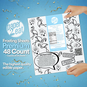 paper2eat frosting sheets closed pack ready for edible printing.