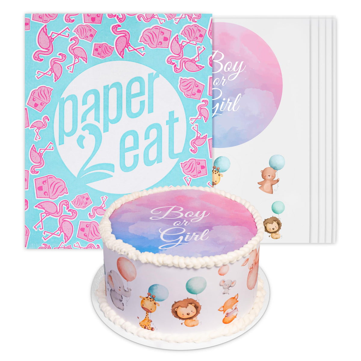 Paper2eat frosting sheets package-front view for premium edible printing