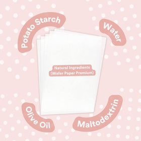 Paper2eat resealable packaging preserves wafer paper freshness after opening.