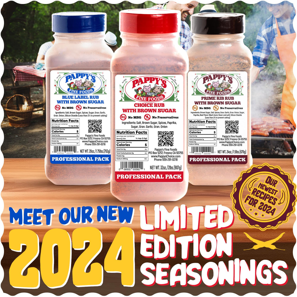 Pappy's Choice Original on the grill, smoky aroma rising.