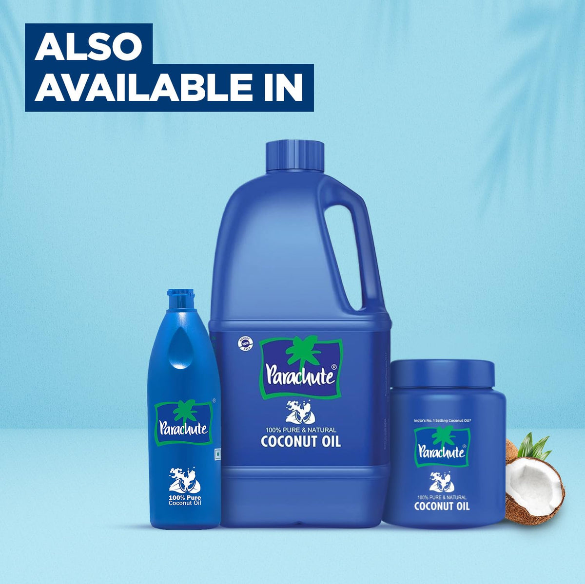 Parachute Coconut Oil bathcare use for skin and hair routines.