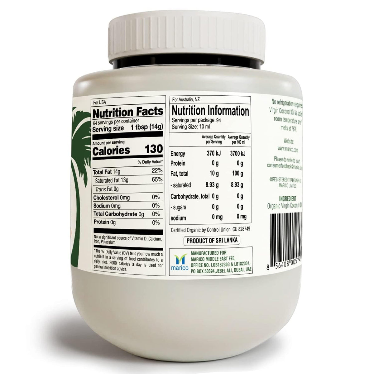 Parachute Naturalz 32-oz jar for long-lasting cooking and care routines.
